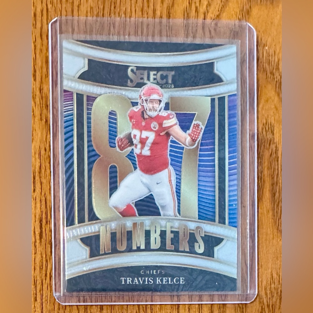 🔥 Travis Kelce 2025 Panini Select Numbers Insert #87 Chiefs 🔥